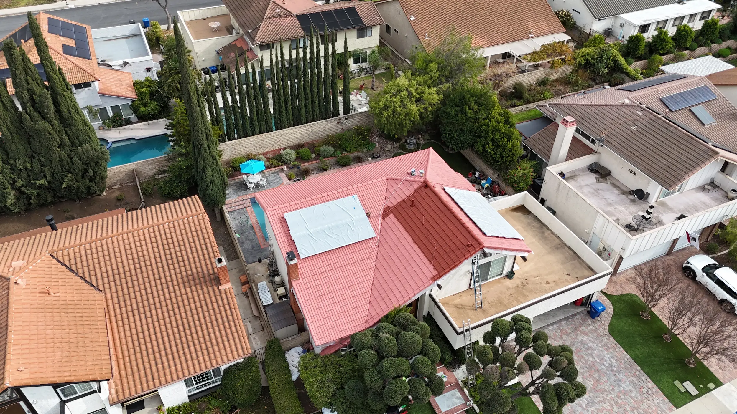 Professional roof application by licensed California roofing contractor