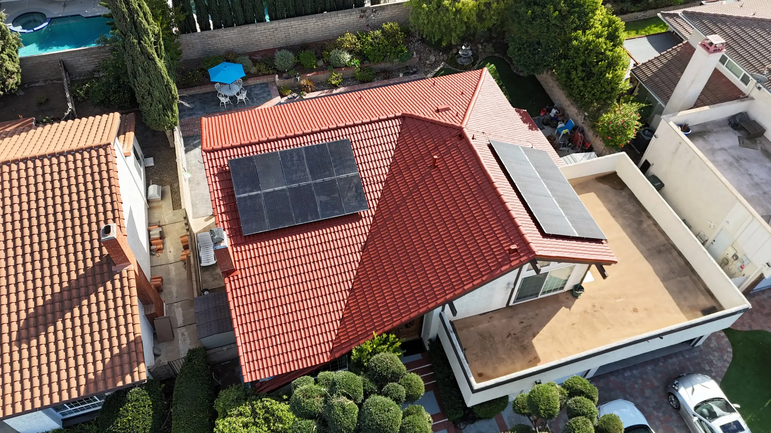 Roof after transformation - pristine and protected California roof restoration